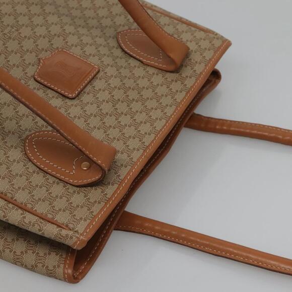 CELINE Macadam Canvas Tote Bag Pvc Beige Gold - Picture 6 of 12